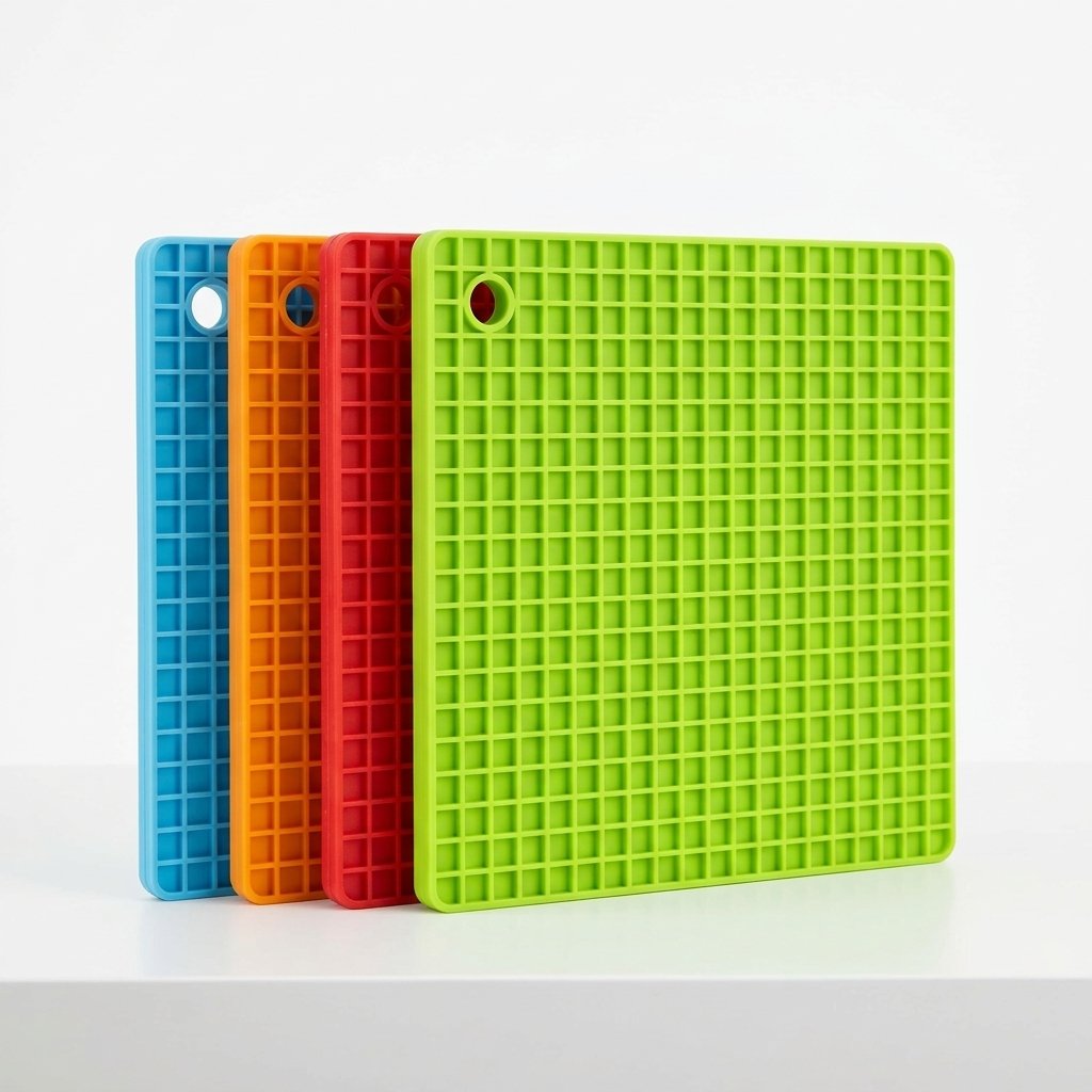 Square Silicon Hot Mat (set of 4)
