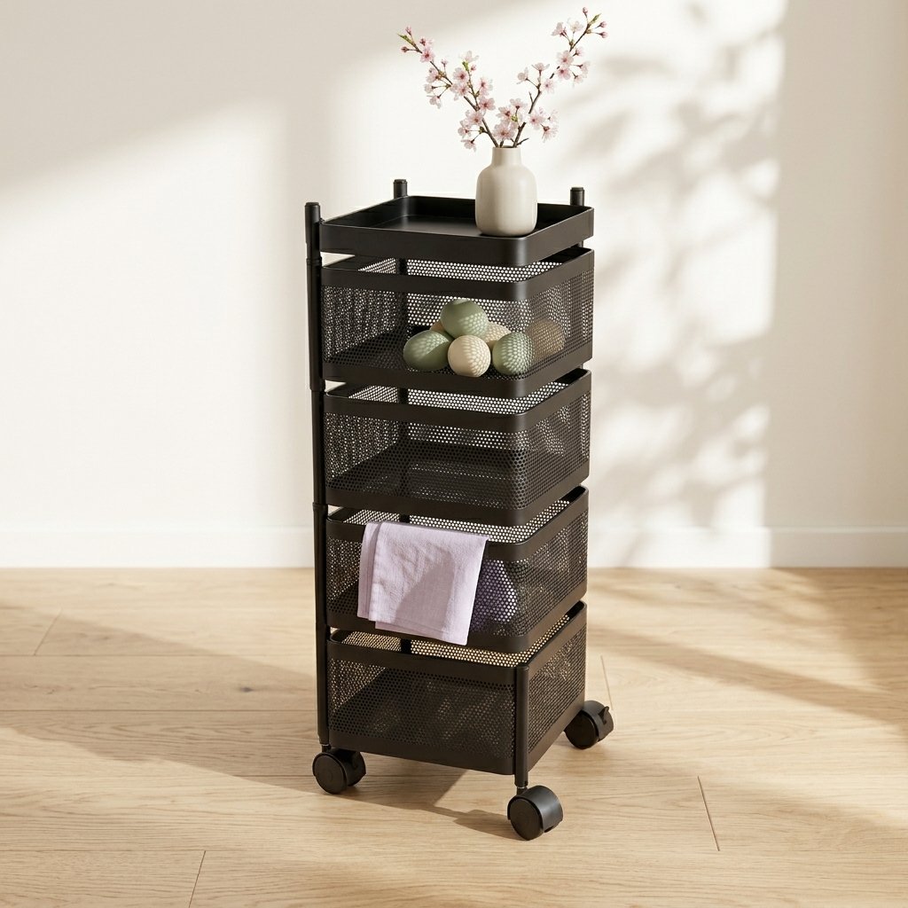 Kitchen Rotating Storage 4 Layer (Square)