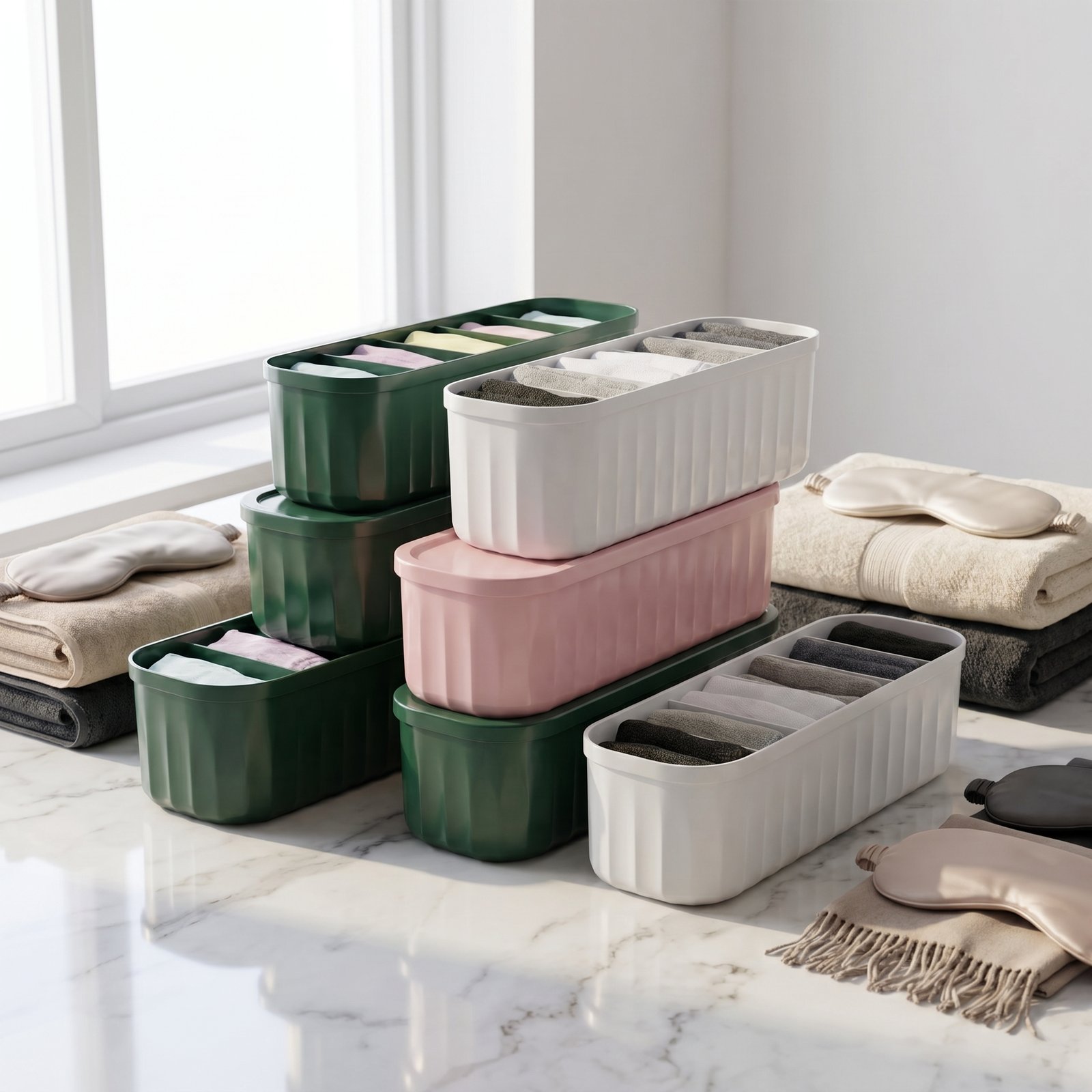 5 Compartment Drawer Organizer ( Set of 2,3,4,6,8 )